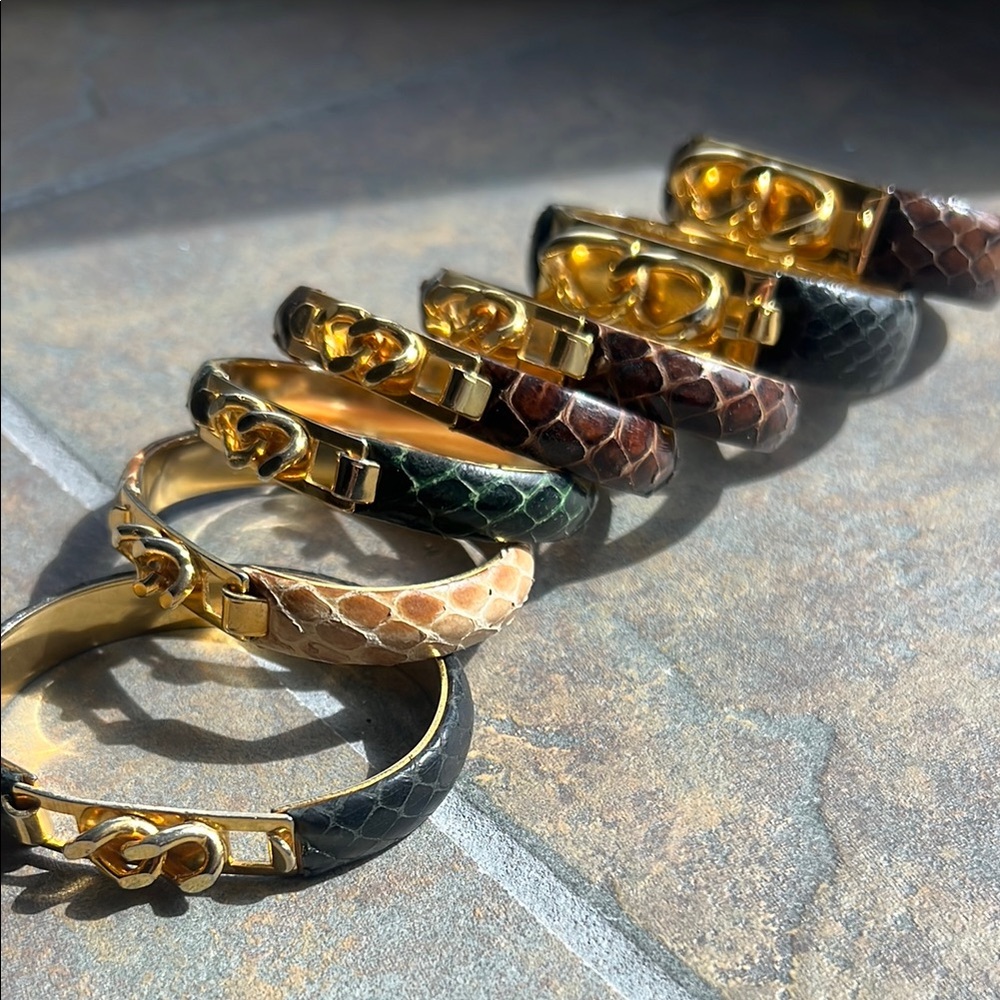 Vintage snake skin bangles